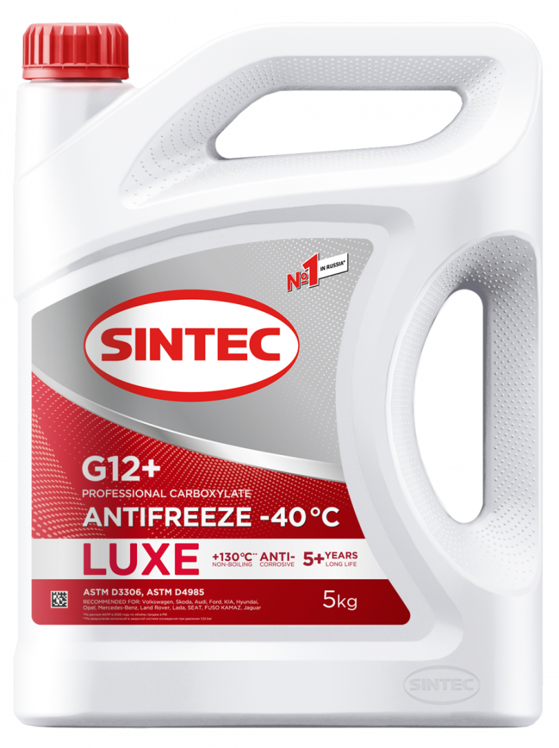 Антифриз Sintec LUX G12 красный 5л. (№614503)