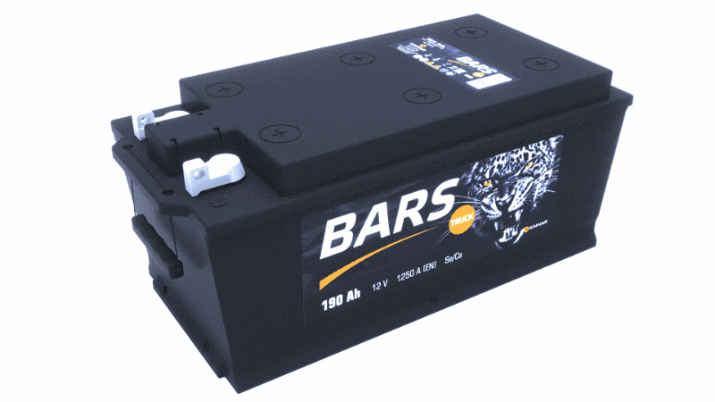 АКБ 6СТ-190п/п BARS  болт 1250A