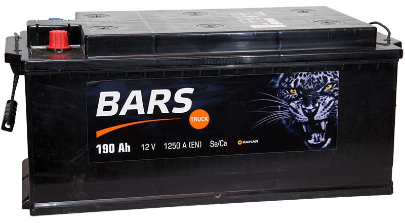АКБ 6СТ-190о/п BARS  (конус) 1250А